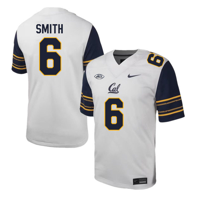 Men #6 Ja'ir Smith California Golden Bears ACC Conference College Football Jerseys Stitched Sale-Whi